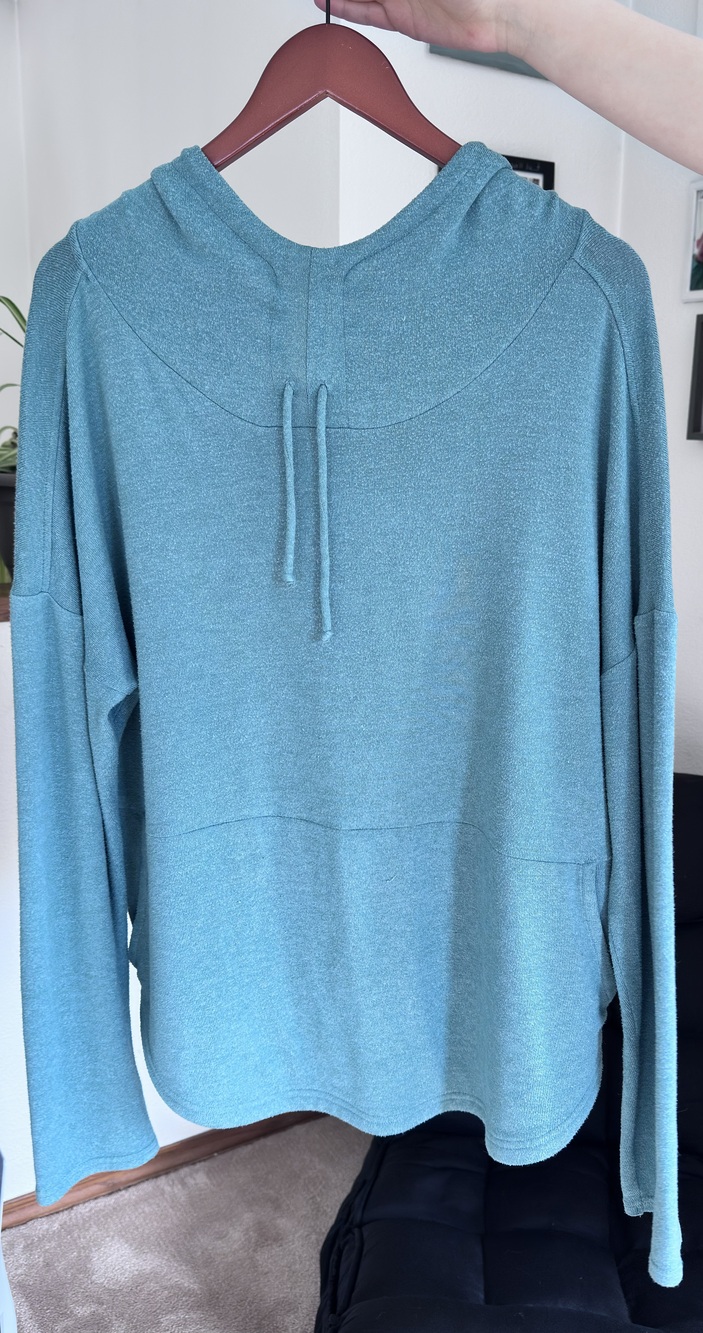 Prana Hooded Knit Top – Women’s XL – Teal Blue – Cozy Lightweight Pullover - Picture 1 of 1
